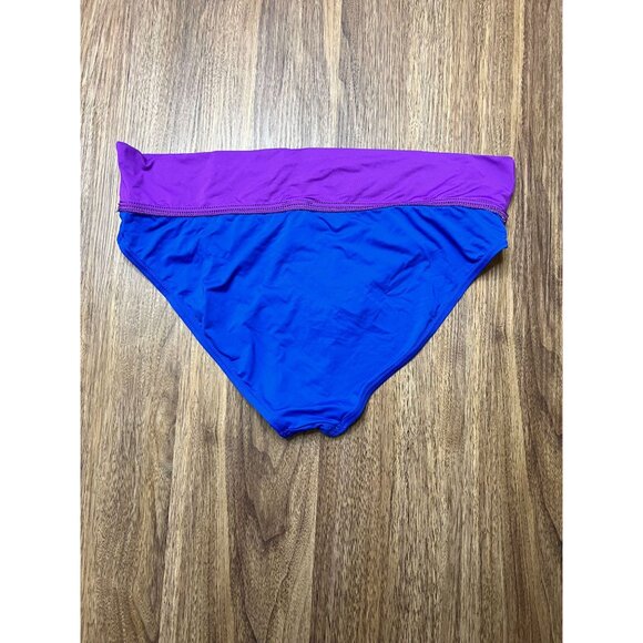 Tommy Bahama Womens Swimwear Bikini Bottom Nylon Blue High Waist Size Large - Picture 2 of 7